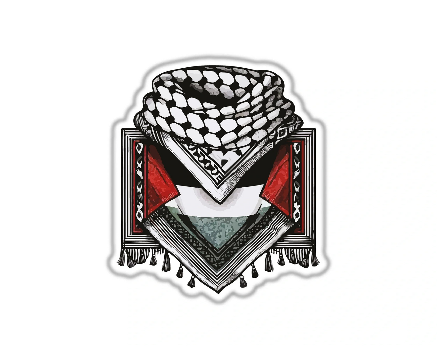KEFFIYEH AND PALESTINE FLAG